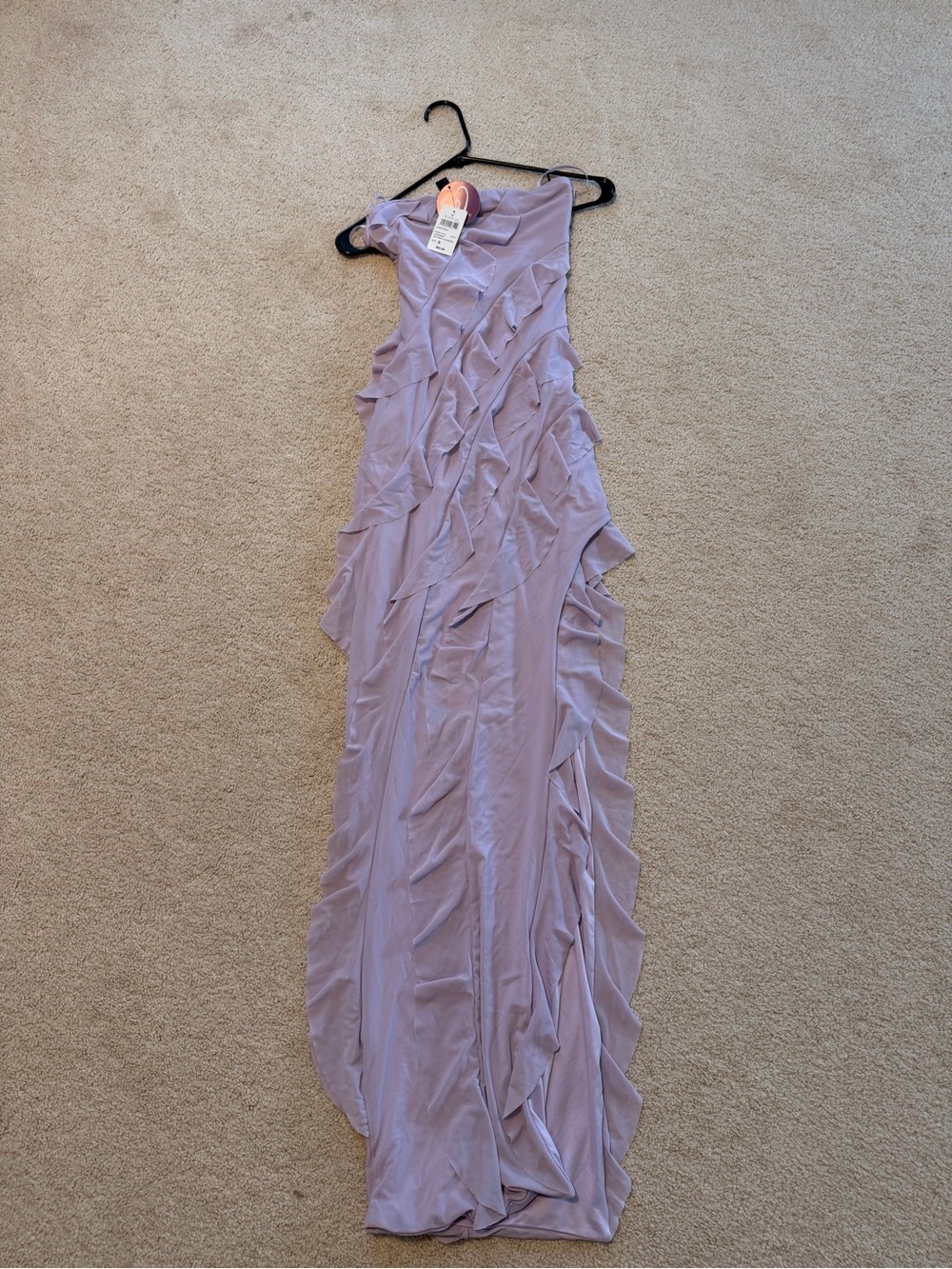 Windsor Lavender Ruffle-Trim Maxi Dress
